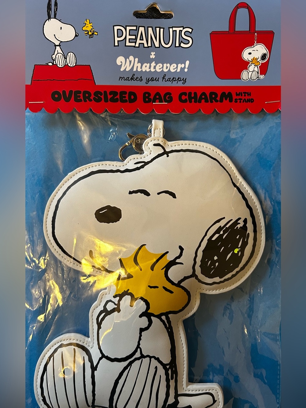 Peanuts Snoopy & Woodstock White and Yellow OVERSIZED Bag Charm